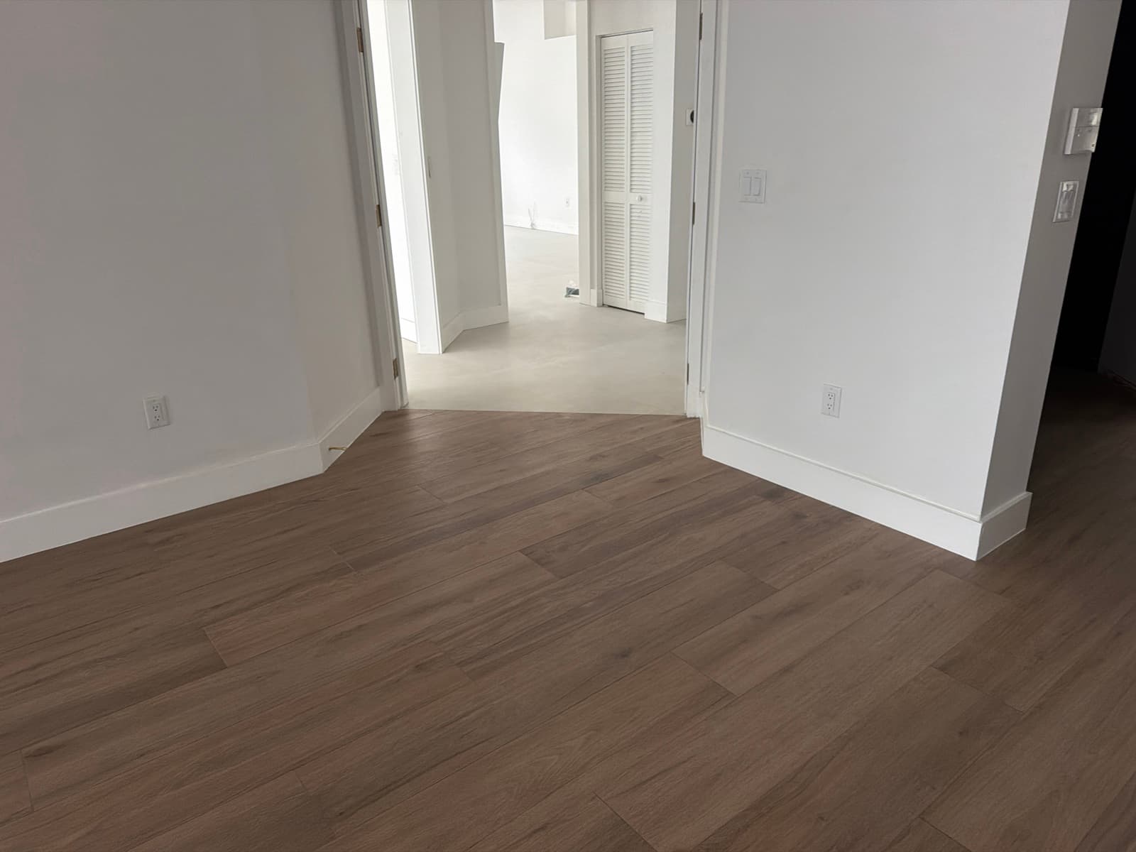 10” x 60” wood look porcelain tile installation finish 1